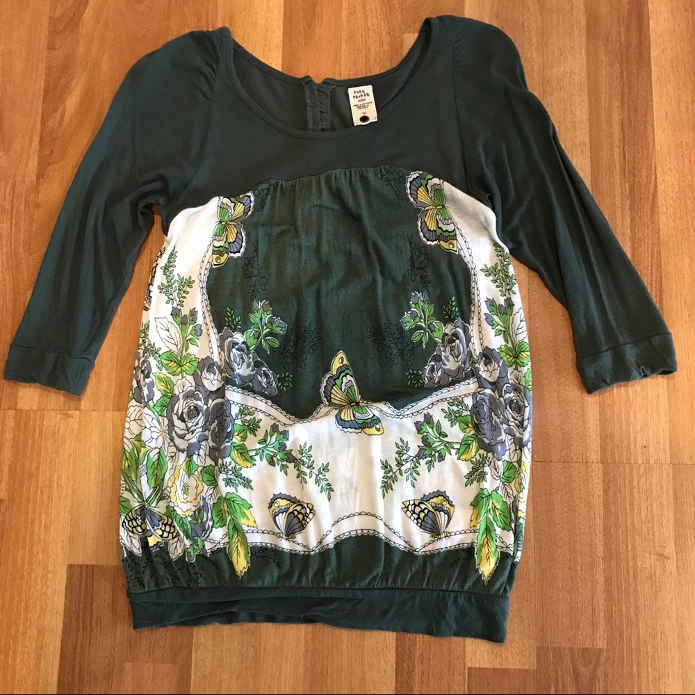 Free People Butterfly print top